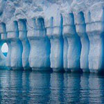 الجليد في خليج بلانو في القطب الجنوبي