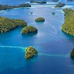 صورة لجزر بالاو في المحيط الهادي