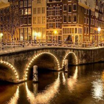 ليلة شتاء في أمستردام بـ هولندا