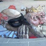 رسوماته في شوارع إسبانيا  تتسم بالطاب...