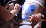 الأمومة المكياج فن الرسم وصل للمرأة للحامل